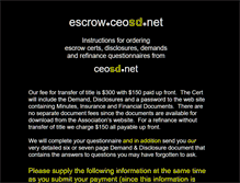 Tablet Screenshot of escrow.ceosd.net